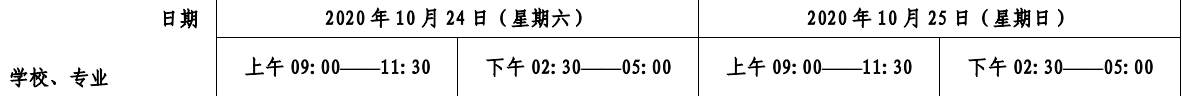 【上海财经大学】2020年下半年自考各专业课程考试日程安排表